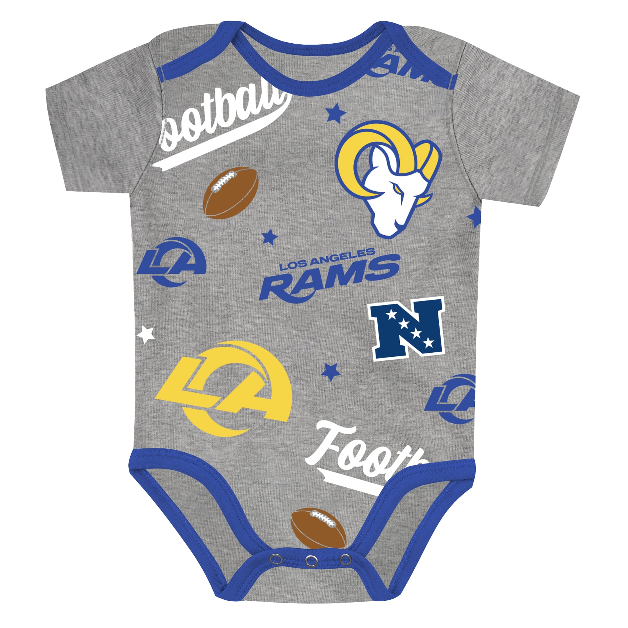 Infant Outerstuff Los Angeles Rams First Round Pick 3-Piece Bodysuit Set