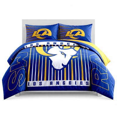 Los Angeles Rams Logo Brands Momentum 5-Piece Full/Queen Bedding Set
