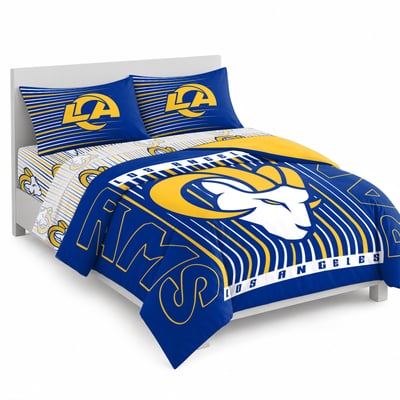 Logo Brands Los Angeles Rams Momentum Bed In A Bag - Queen