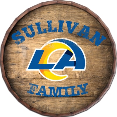Los Angeles Rams 24" Personalized Barrel Top