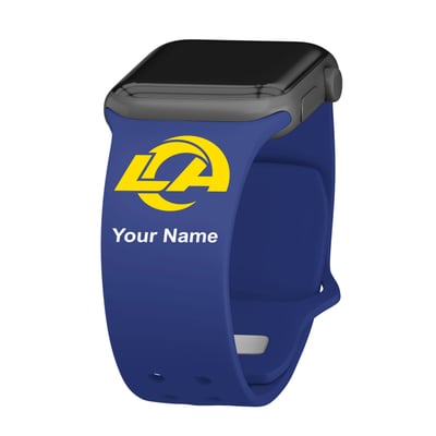 Los Angeles Rams 38/40/41mm Personalized Silicone Apple Watch Band