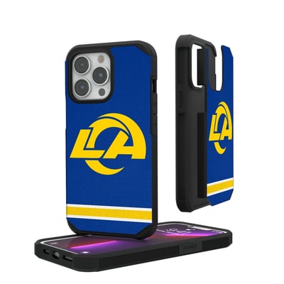 Los Angeles Rams iPhone Rugged Stripe Design Case