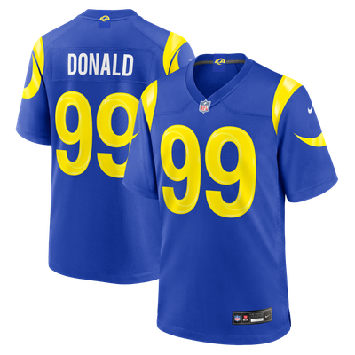 Camiseta Nike Game de la 1ª equipación del Los Angeles Rams - Azul royal - Aaron Donald - Hombre