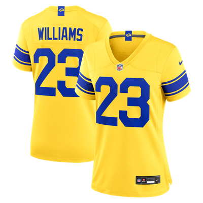Camiseta Nike Game Secondario de la 3ª equipación del Los Angeles Rams - Oro - Kyren Williams - Mujer