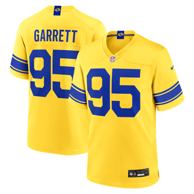 Camiseta de juego Nike de Los Angeles Rams, alternativa secundaria - Amarilla - Myles Garrett - Hombre