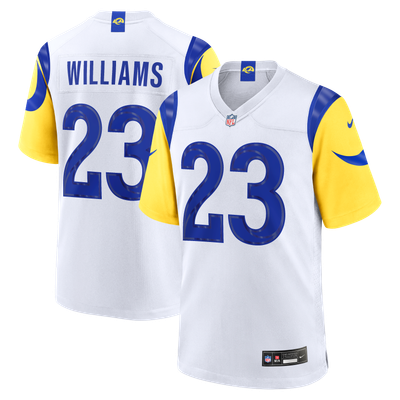 Camiseta Nike Game de la 2ª equipación del Los Angeles Rams - Blanco - Kyren Williams - Hombre