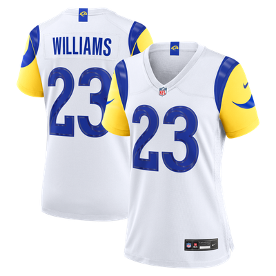 Camiseta Nike Game de la 2ª equipación del Los Angeles Rams - Blanco - Kyren Williams - Mujer