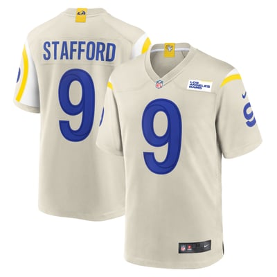 Los Angeles Rams Nike Game Road Jersey - White - Matthew Stafford - Mens