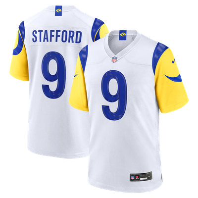 Camiseta Nike Game de la 2ª equipación del Los Angeles Rams - Blanco - Matthew Stafford - Hombre