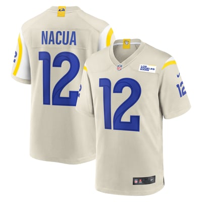 Los Angeles Rams Nike Game Road Jersey - White - Puka Nacua - Mens