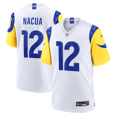 Camiseta Nike Game de la 2ª equipación del Los Angeles Rams - Blanco - Puka Nacua - Hombre