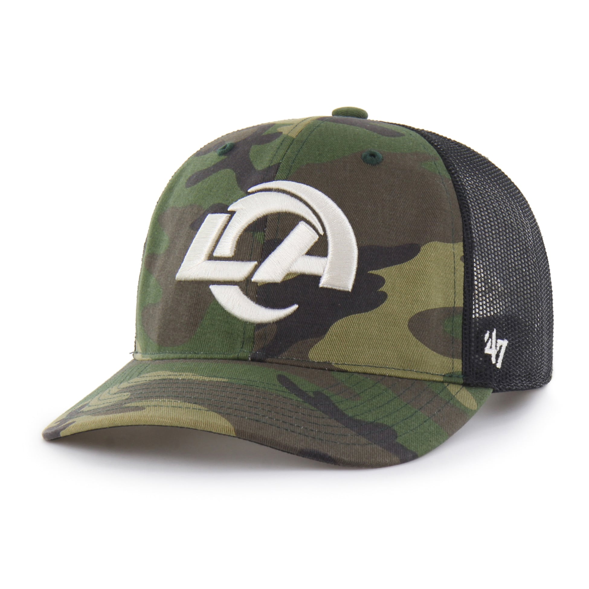 Casquette trucker ajustable pour homme, motif camouflage '47, Los Angeles Rams