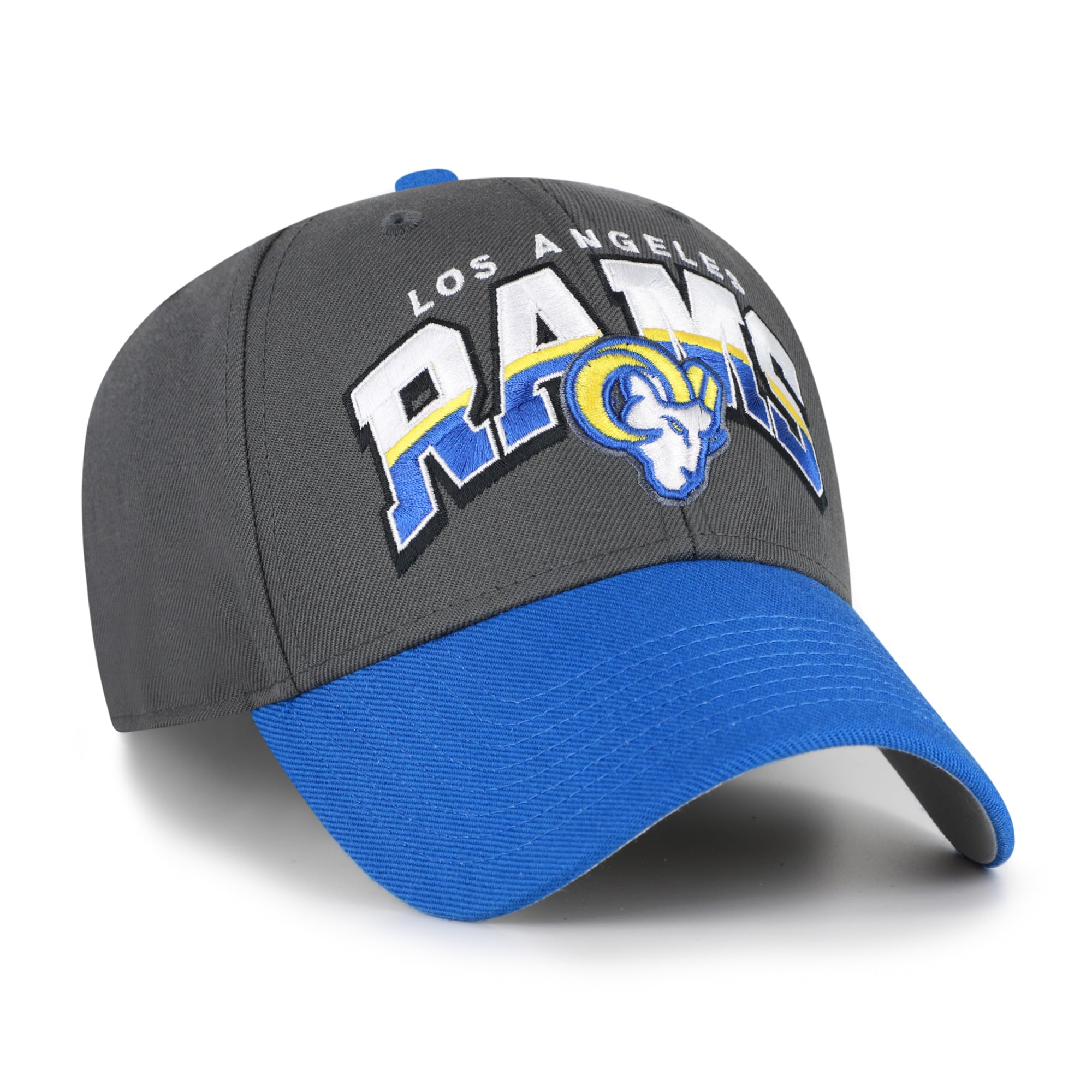 Casquette ajustable pour homme '47 Charcoal Los Angeles Rams MVP à blocs séparés