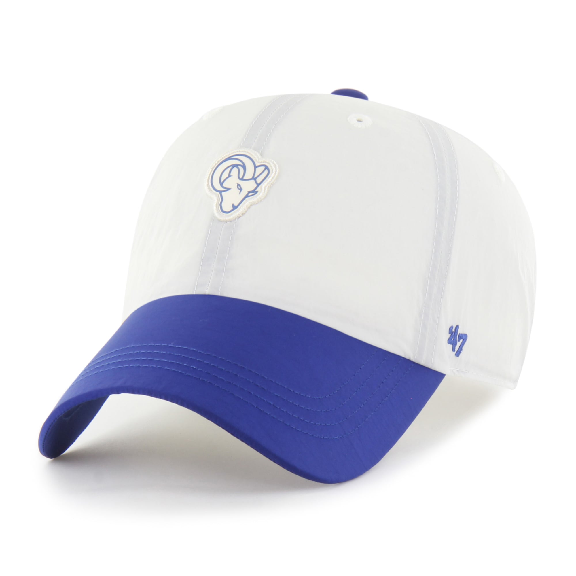 Men's '47 Cream Los Angeles Rams Modernia Clean Up Adjustable Hat