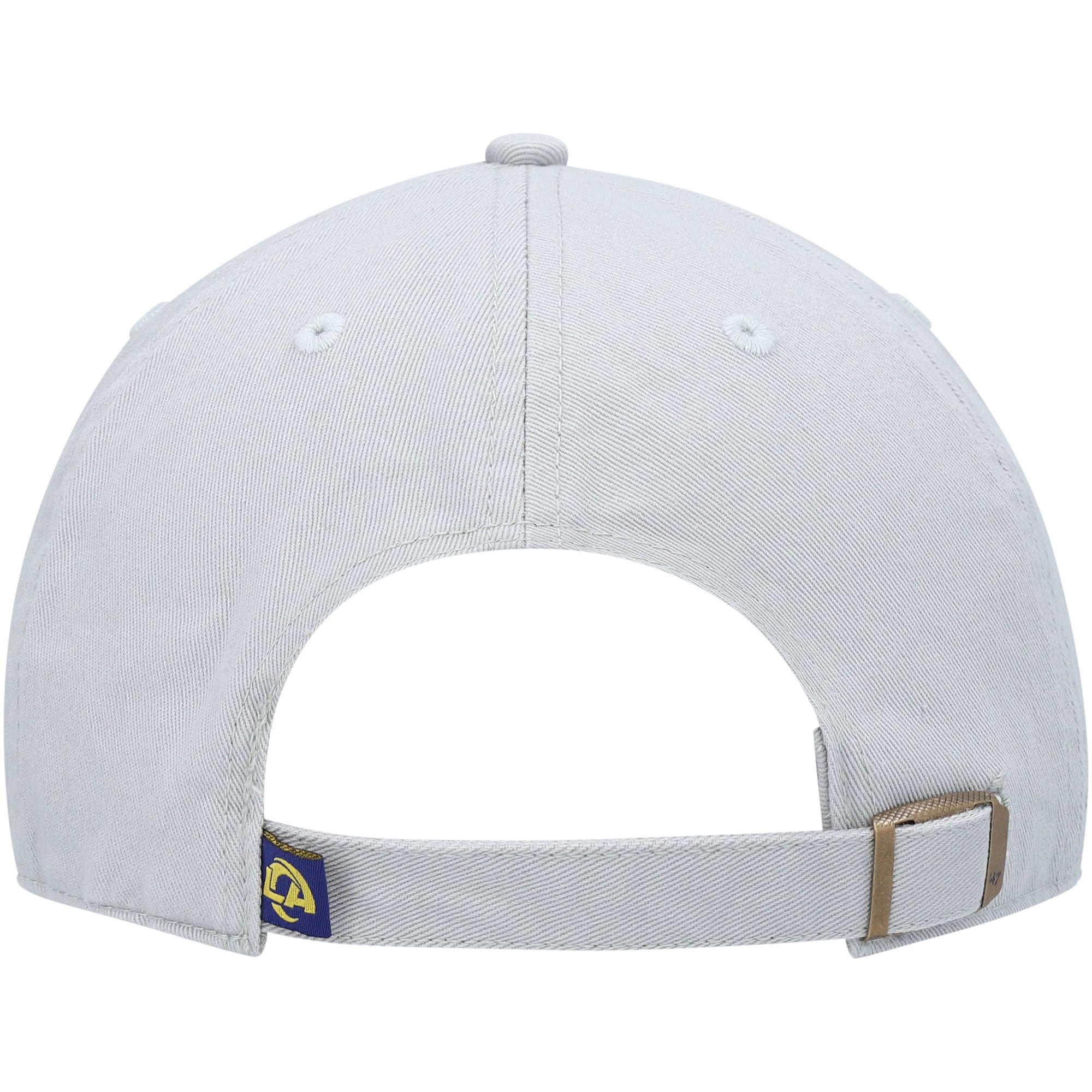 Men's '47 Gray Los Angeles Rams Logo Clean Up Adjustable Hat