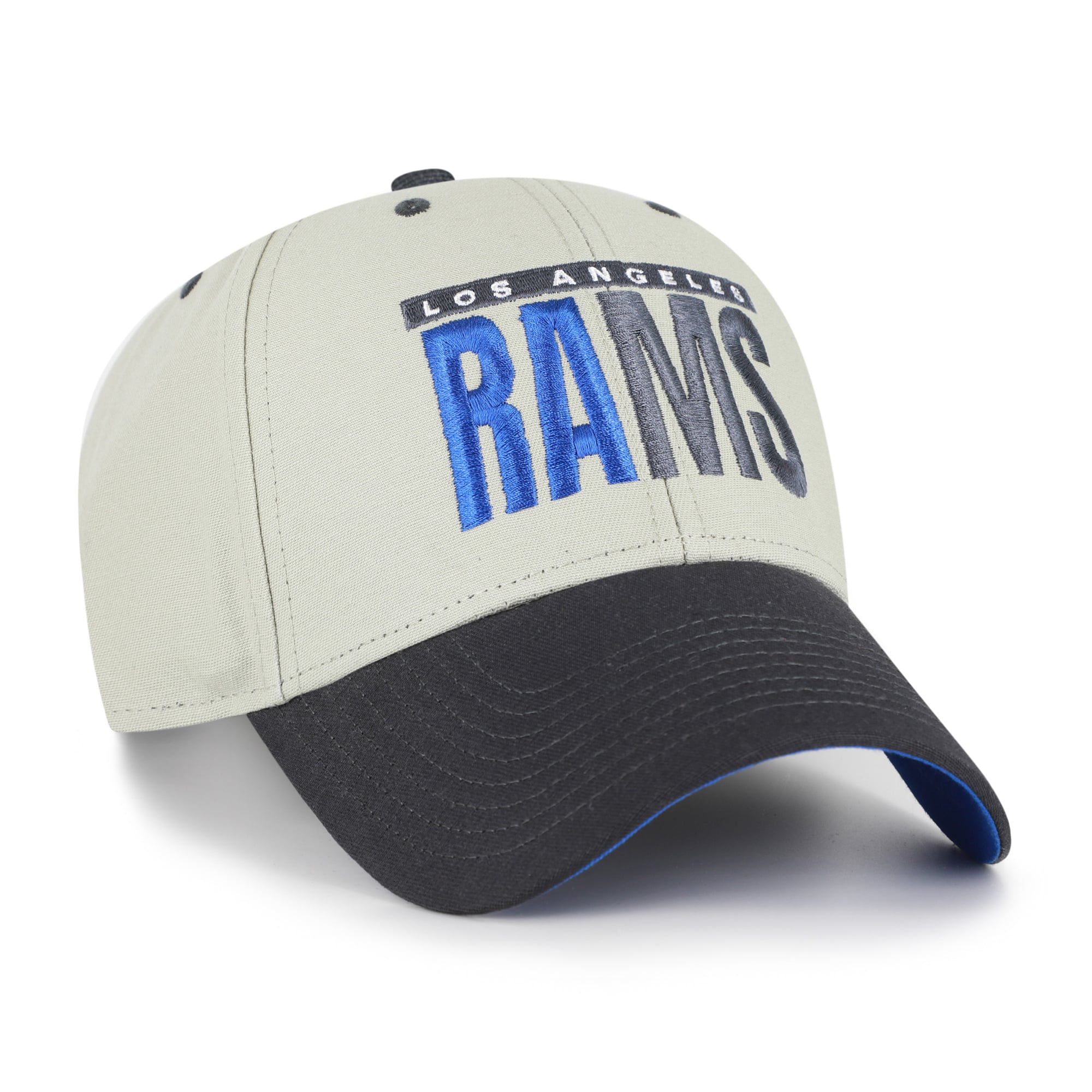 Casquette ajustable pour homme « 47 » grise/noire Los Angeles Rams, inscription demi-bloc MVP