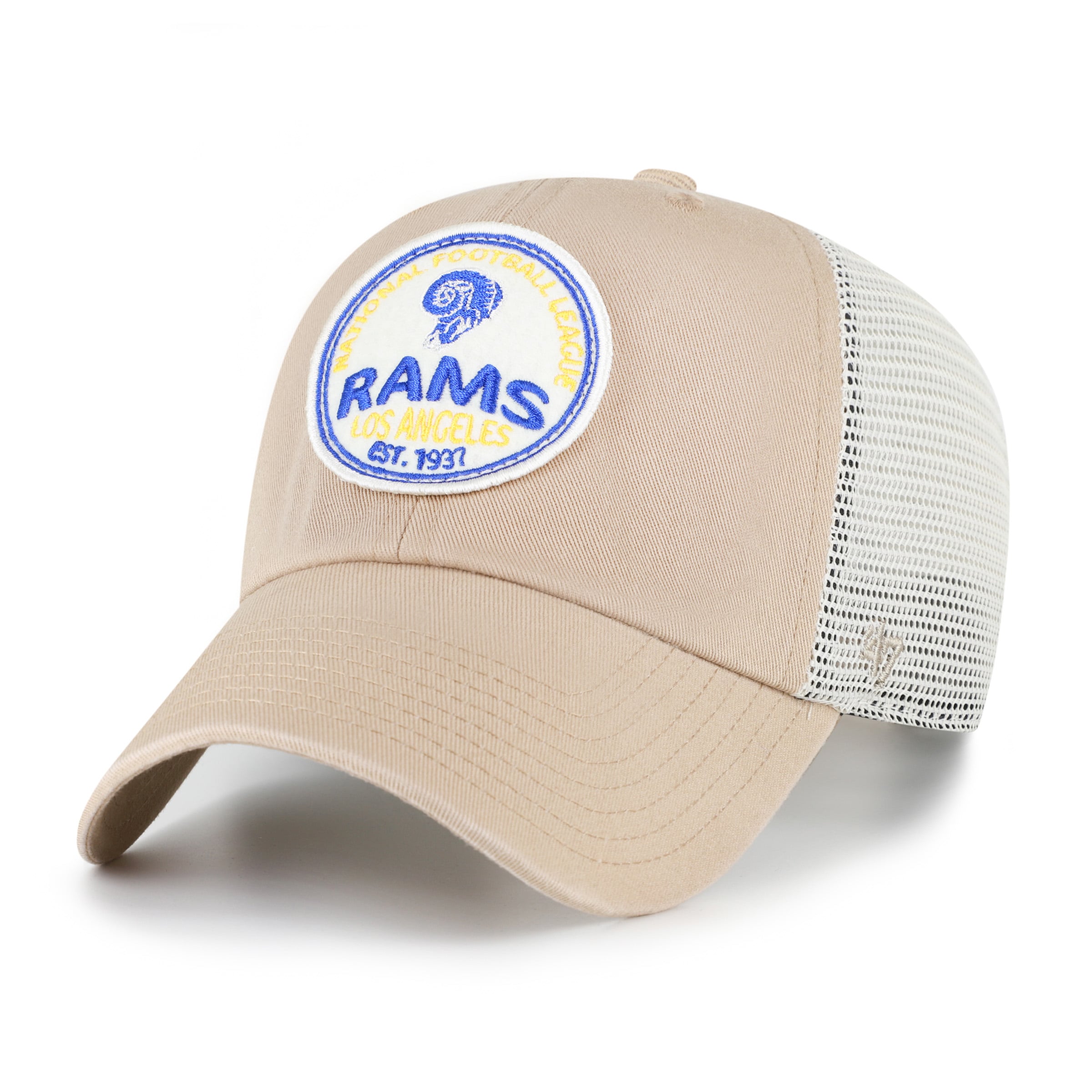 Casquette ajustable Felton Clean Up style rétro kaki Los Angeles Rams '47 pour homme