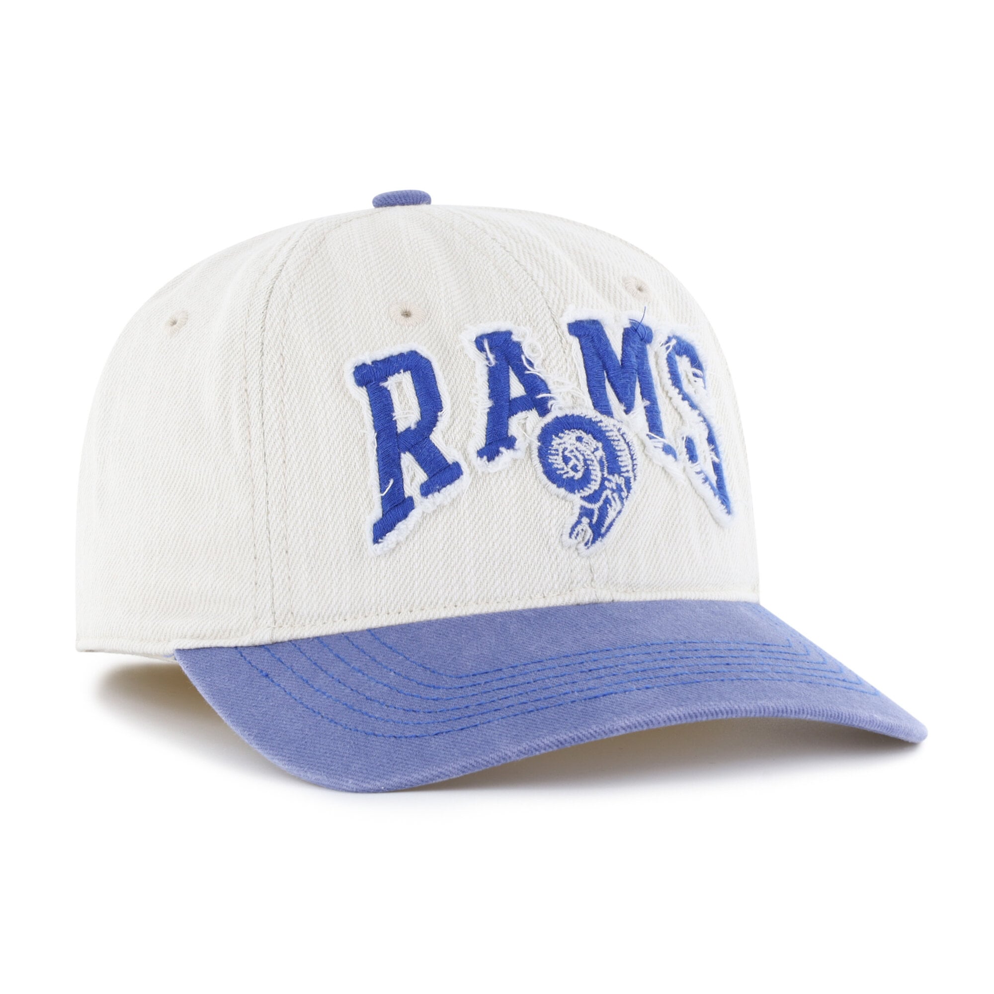 Men's '47 Natural Los Angeles Rams Throwback Groton Franchise Fitted Hat