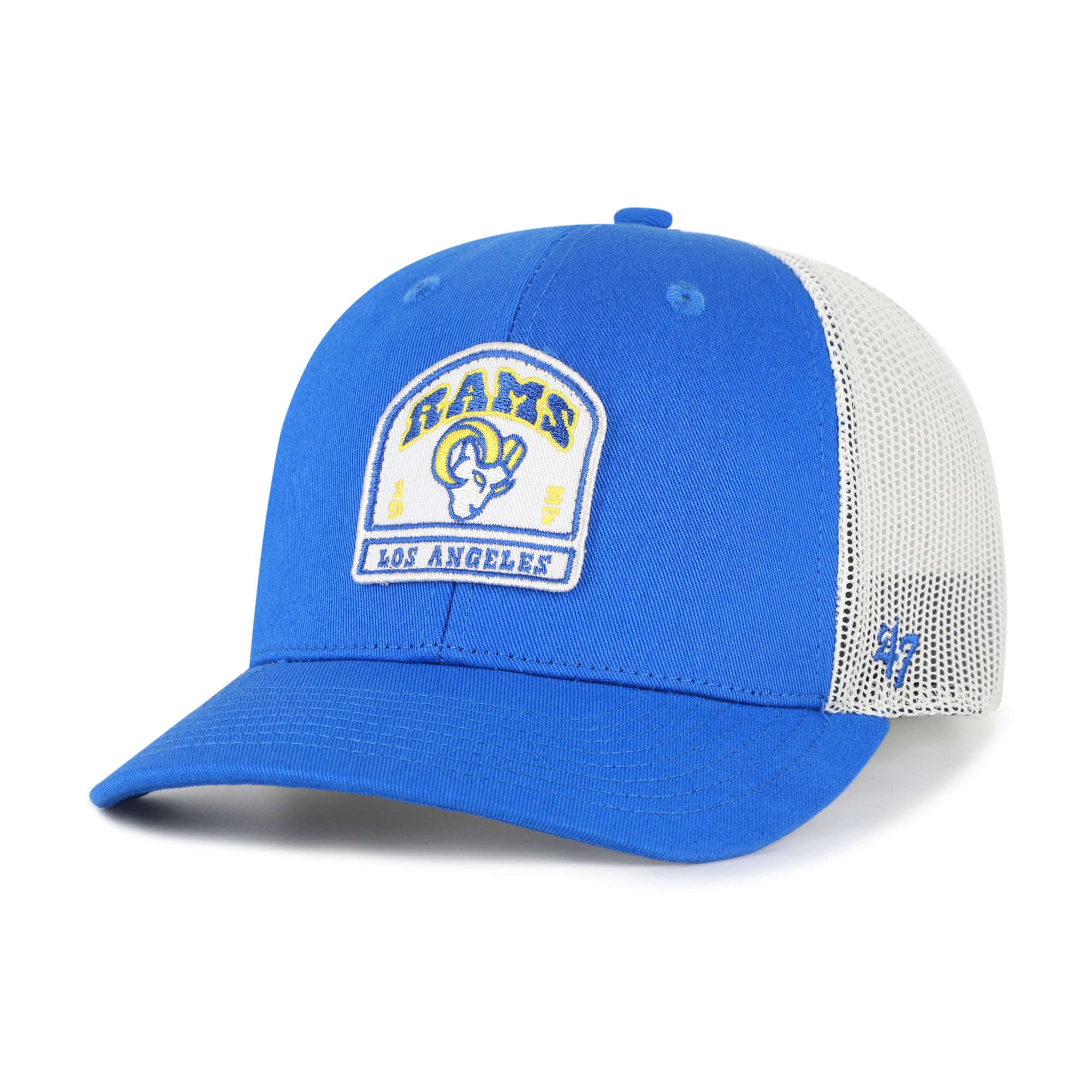 Casquette trucker ajustable pour homme, modèle '47 Royal Los Angeles Rams Headstone