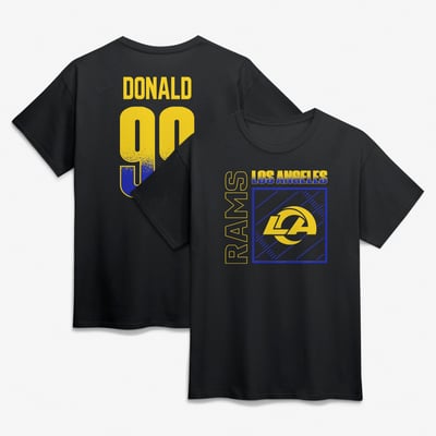 Aaron Donald Los Angeles Rams Home Field Pop Name & Number T-Shirt - Black