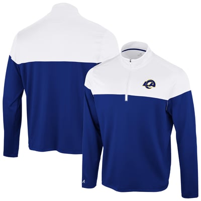 Los Angeles Rams Antigua Hinder Quarter-Zip Pullover - Royal/White