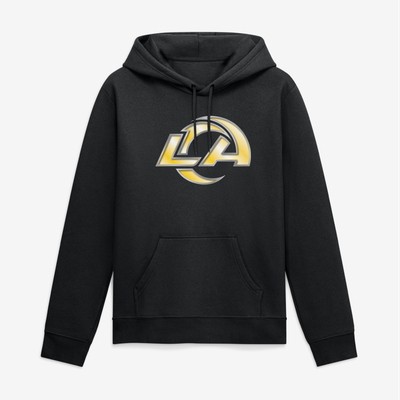 Los Angeles Rams Big & Tall Metallic Mascot Hoodie - Black