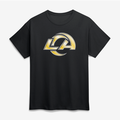 Los Angeles Rams Big & Tall Metallic Mascot T-Shirt - Black