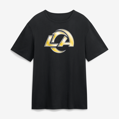 T-shirt noir à l'effigie de la mascotte métallique des Rams de Los Angeles - Los Angeles Rams