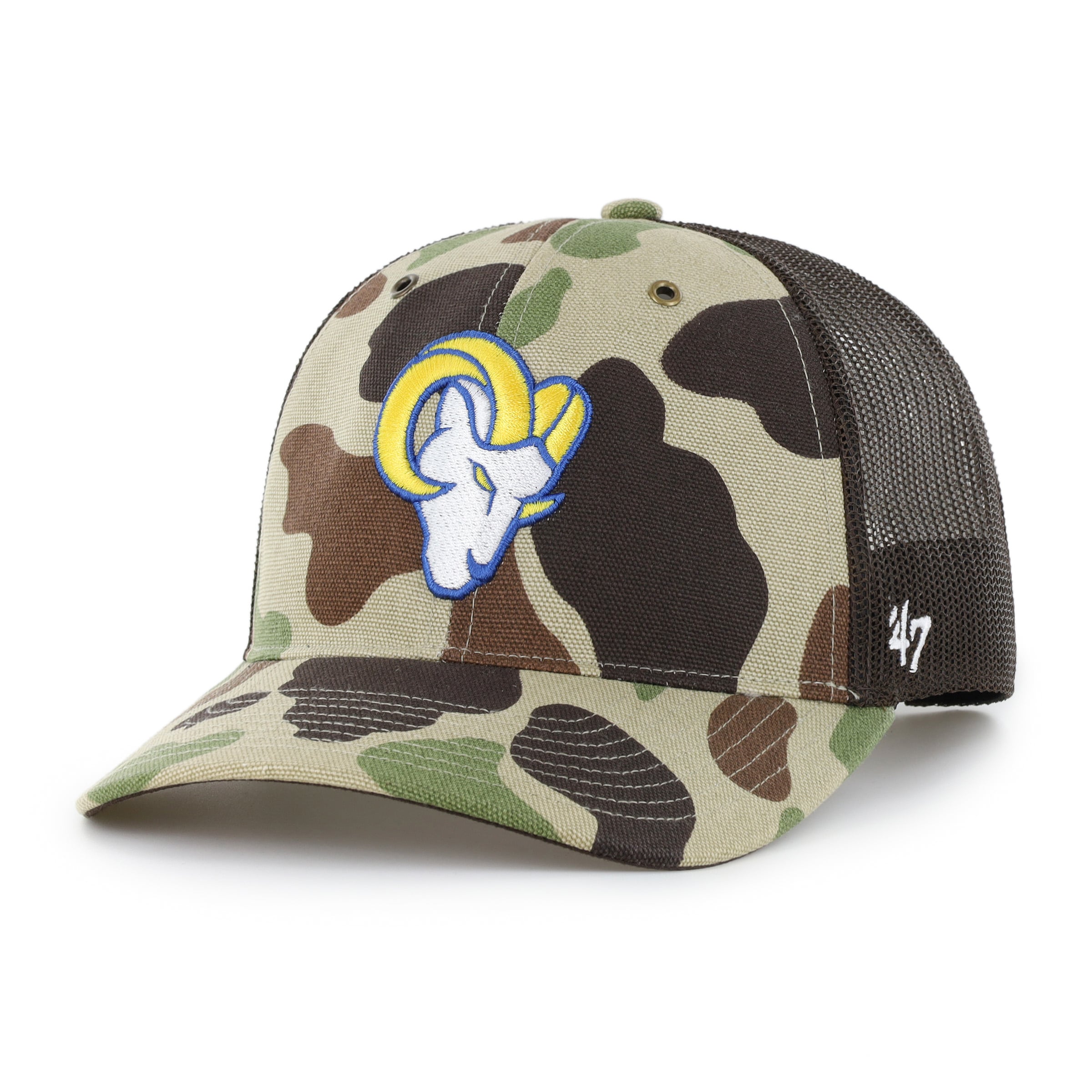 Casquette trucker ajustable Carhartt x '47 Duck Camo Los Angeles Rams pour homme