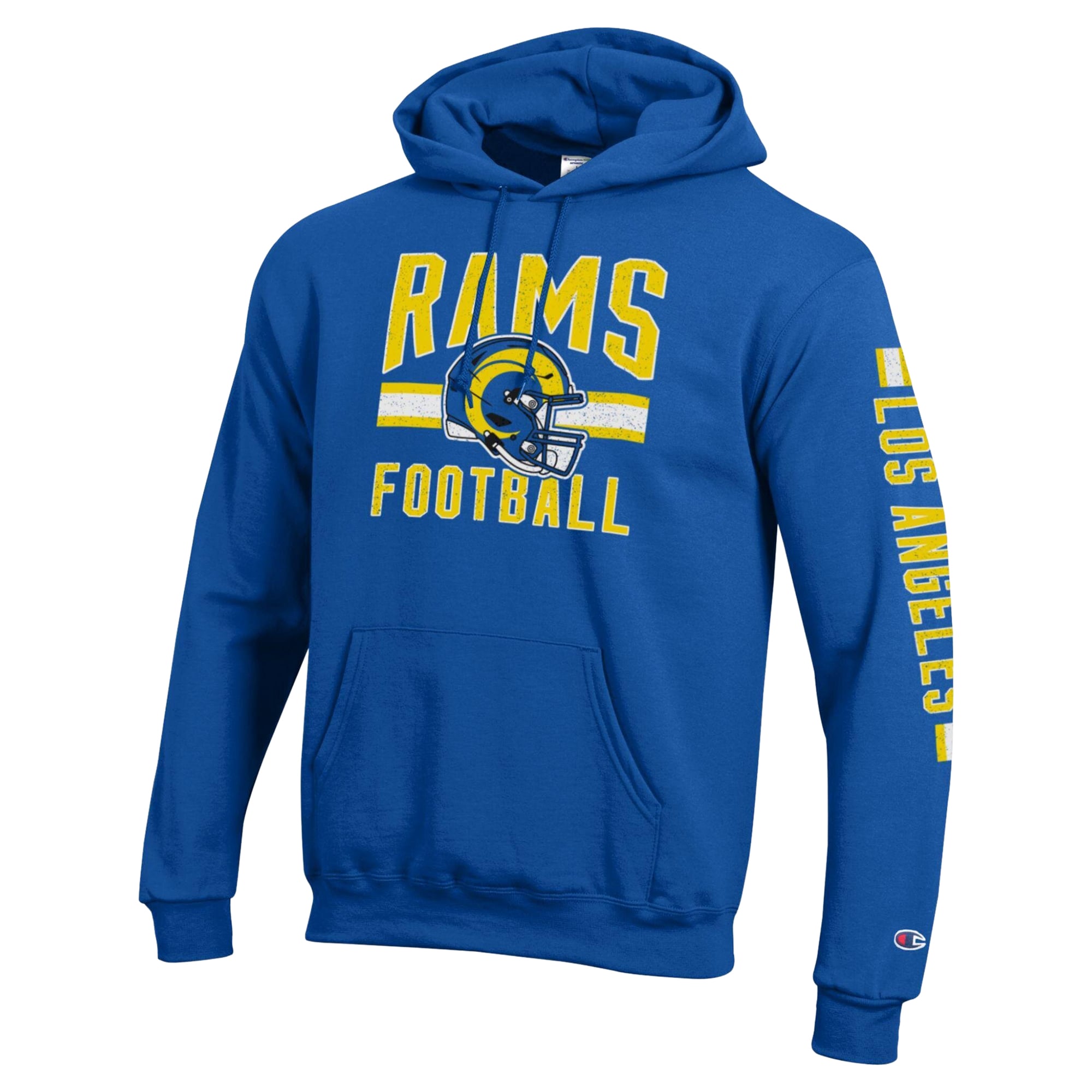 Sweat à capuche Champion Royal Los Angeles Rams Powerblend pour homme