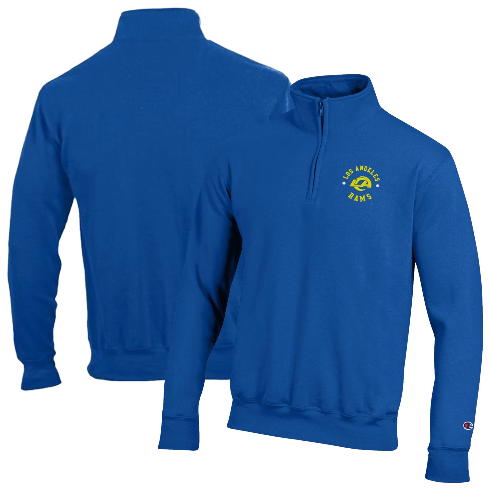 Pull à col zippé Champion Royal Los Angeles Rams Powerblend pour homme