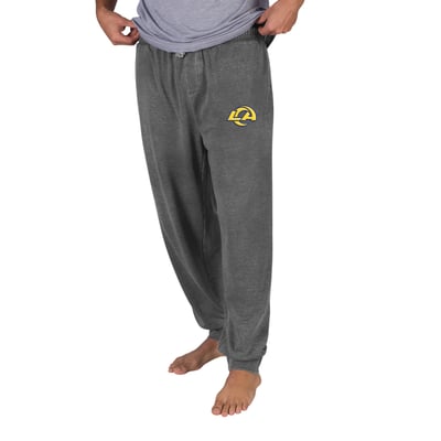 Los Angeles Rams Concepts Sport Trackside Burnout Wash Cuffed-Leg Pants - Charcoal