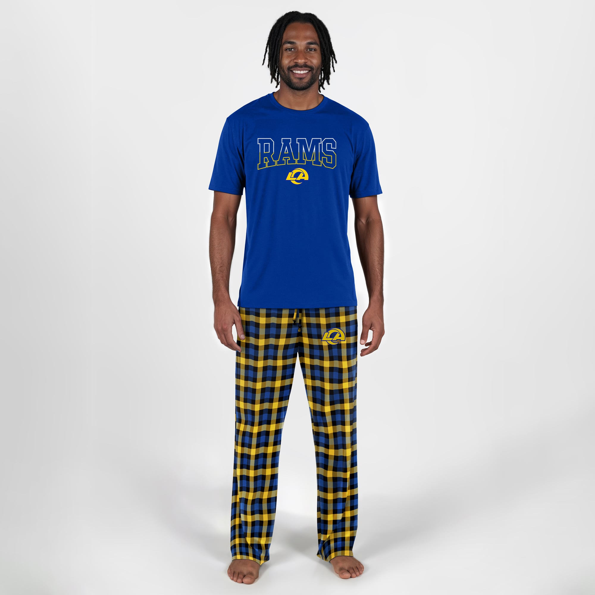 Men's Concepts Sport Royal Los Angeles Rams Highland Sleep Set