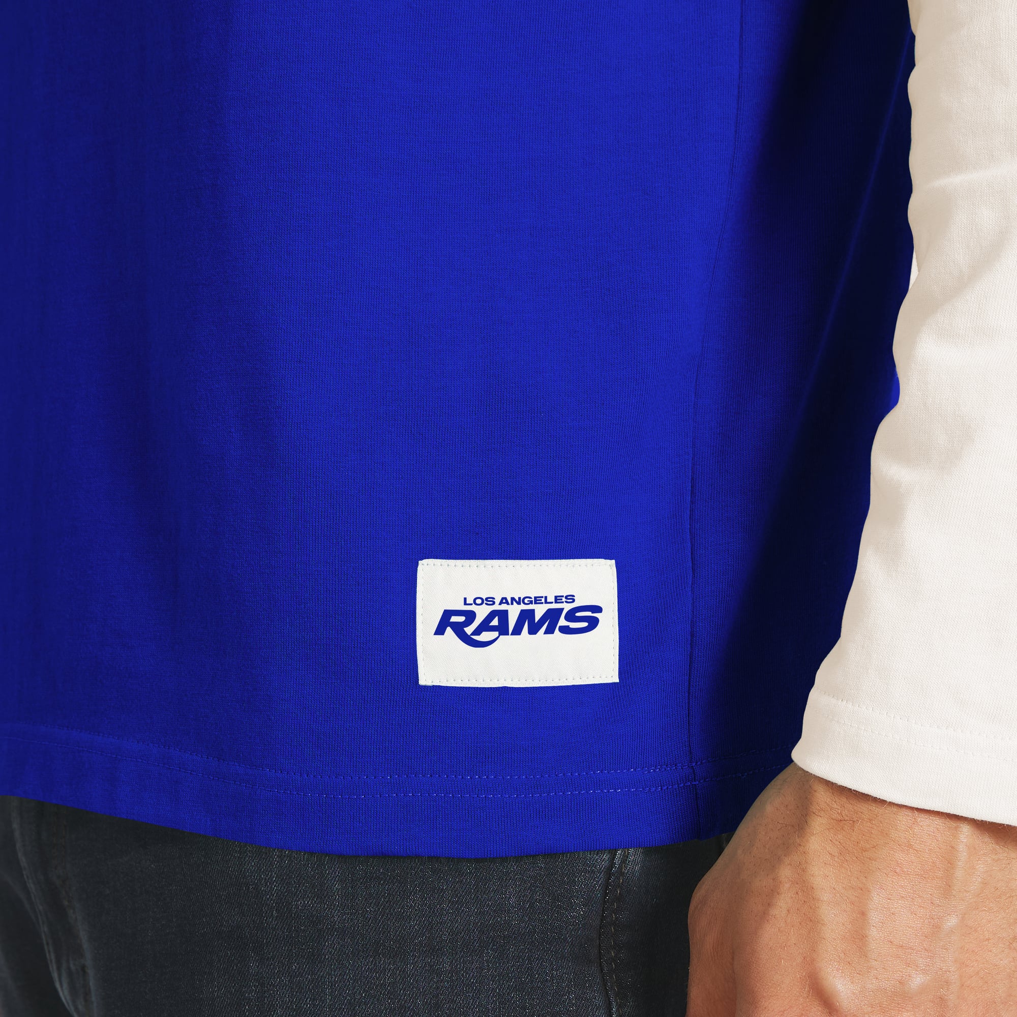 Men's Darius Rucker Collection by Fanatics Royal/Cream Los Angeles Rams Henley Long Sleeve T-Shirt
