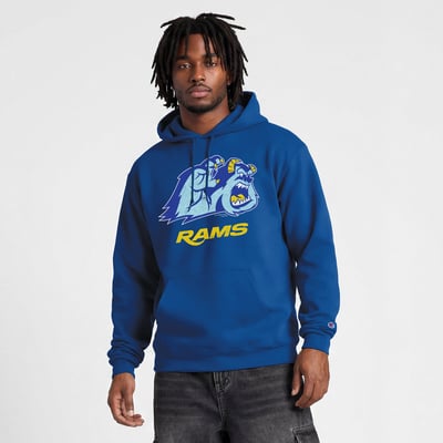 Sweat-shirt Los Angeles Rams Disney x Champion Powerblend à ouverture intégrale - Bleu roi