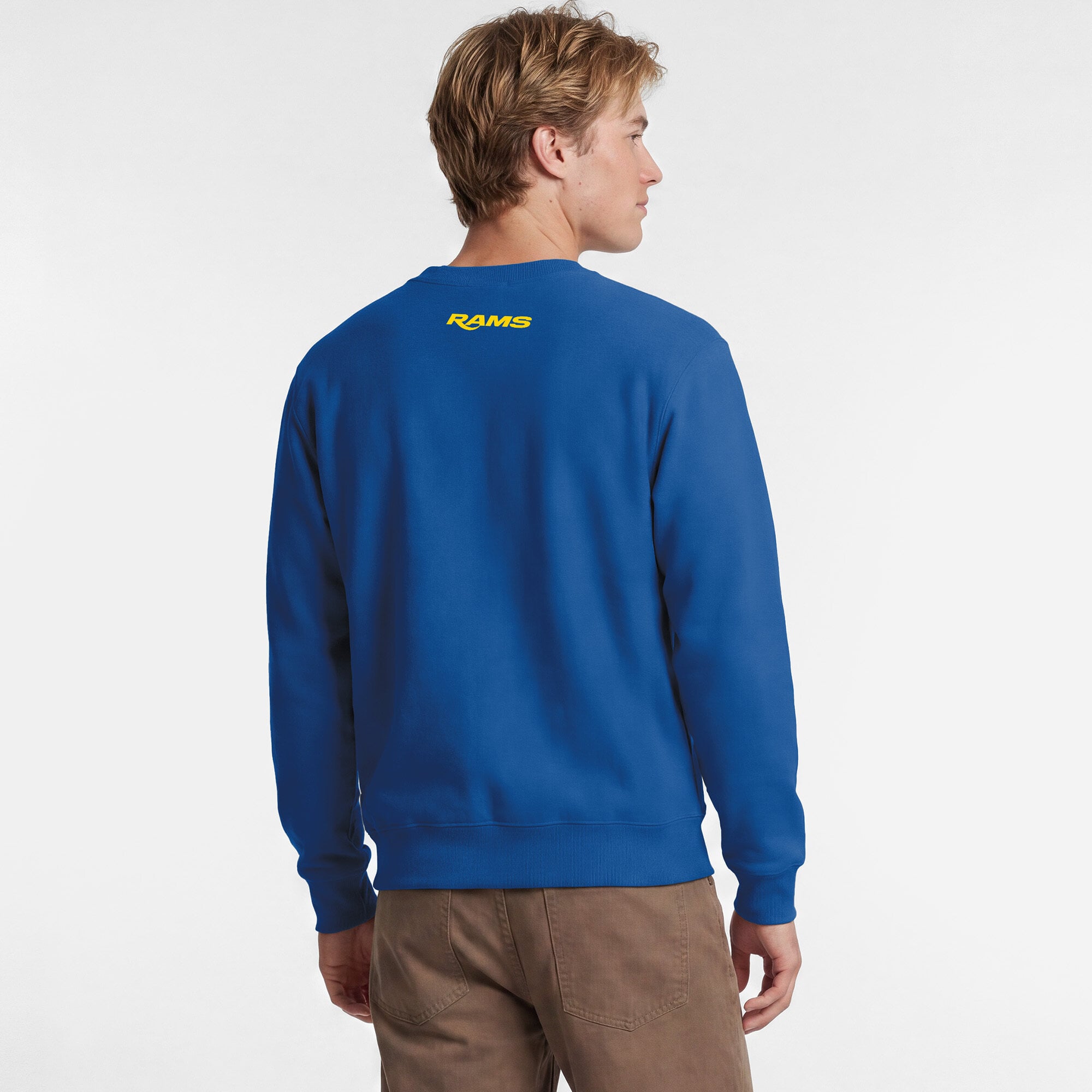 Men's Disney x Champion Royal Los Angeles Rams Sulley Powerblend Sweatshirt