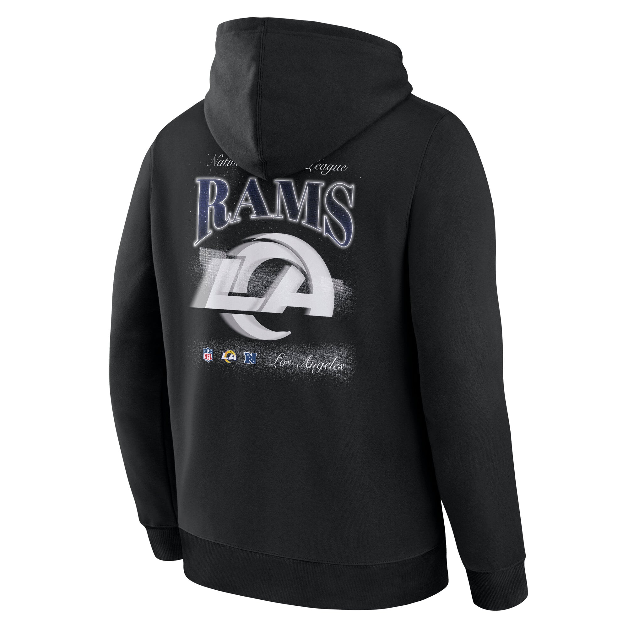 Men's Fanatics Black Los Angeles Rams Nightfall Long Sleeve Fleece Hoodie