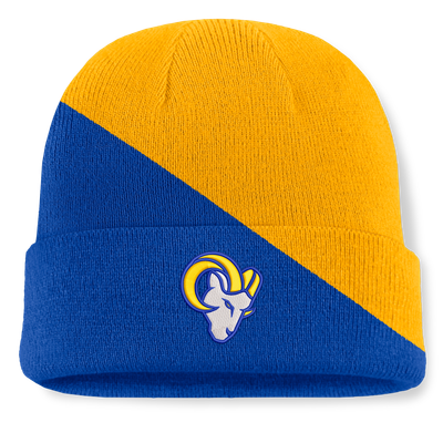 Los Angeles Rams Fanatics Tilt Cuffed Knit Hat - Gold/Royal