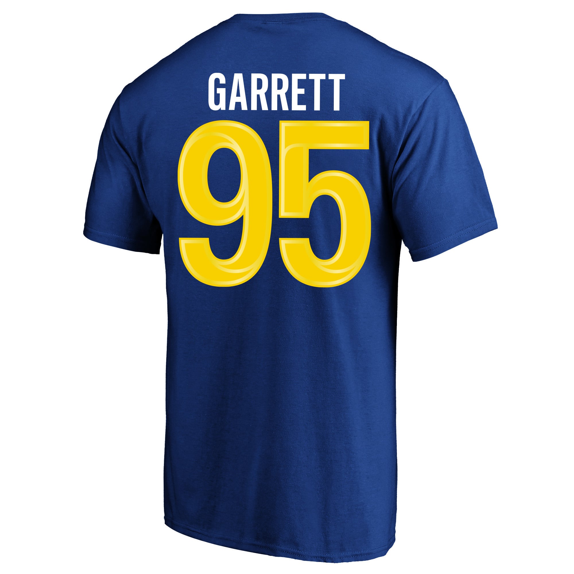 Men's Fanatics Myles Garrett Royal Los Angeles Rams Big & Tall Player Name Number T-Shirt