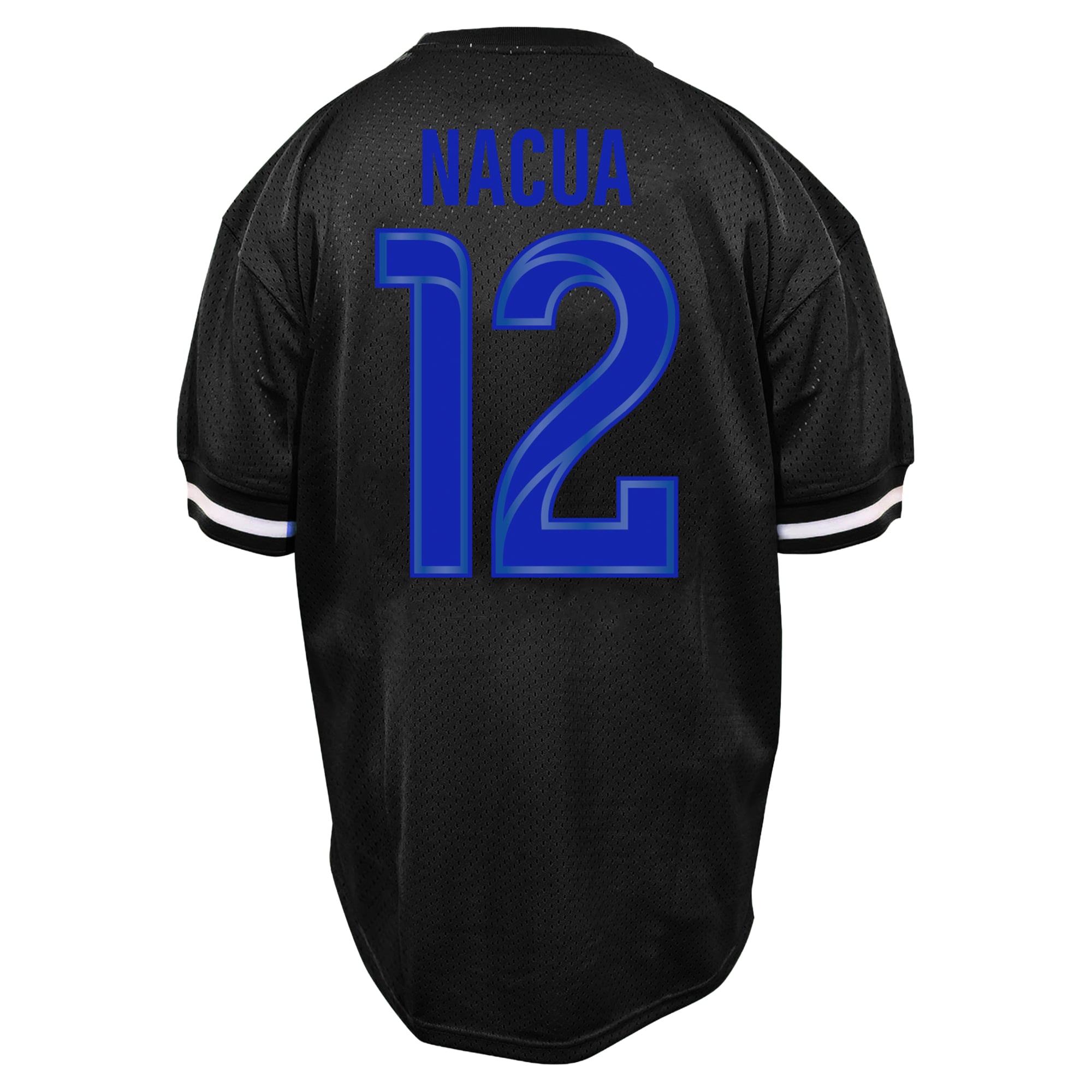 T-shirt Fanatics Puka Nacua noir pour homme, Los Angeles Rams, grandes tailles, en maille, avec nom et numéro.