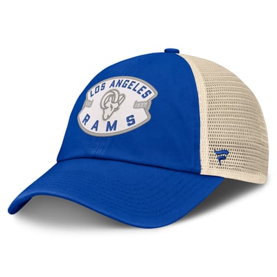Los Angeles Rams Fanatics Placard Trucker Adjustable Hat - Royal