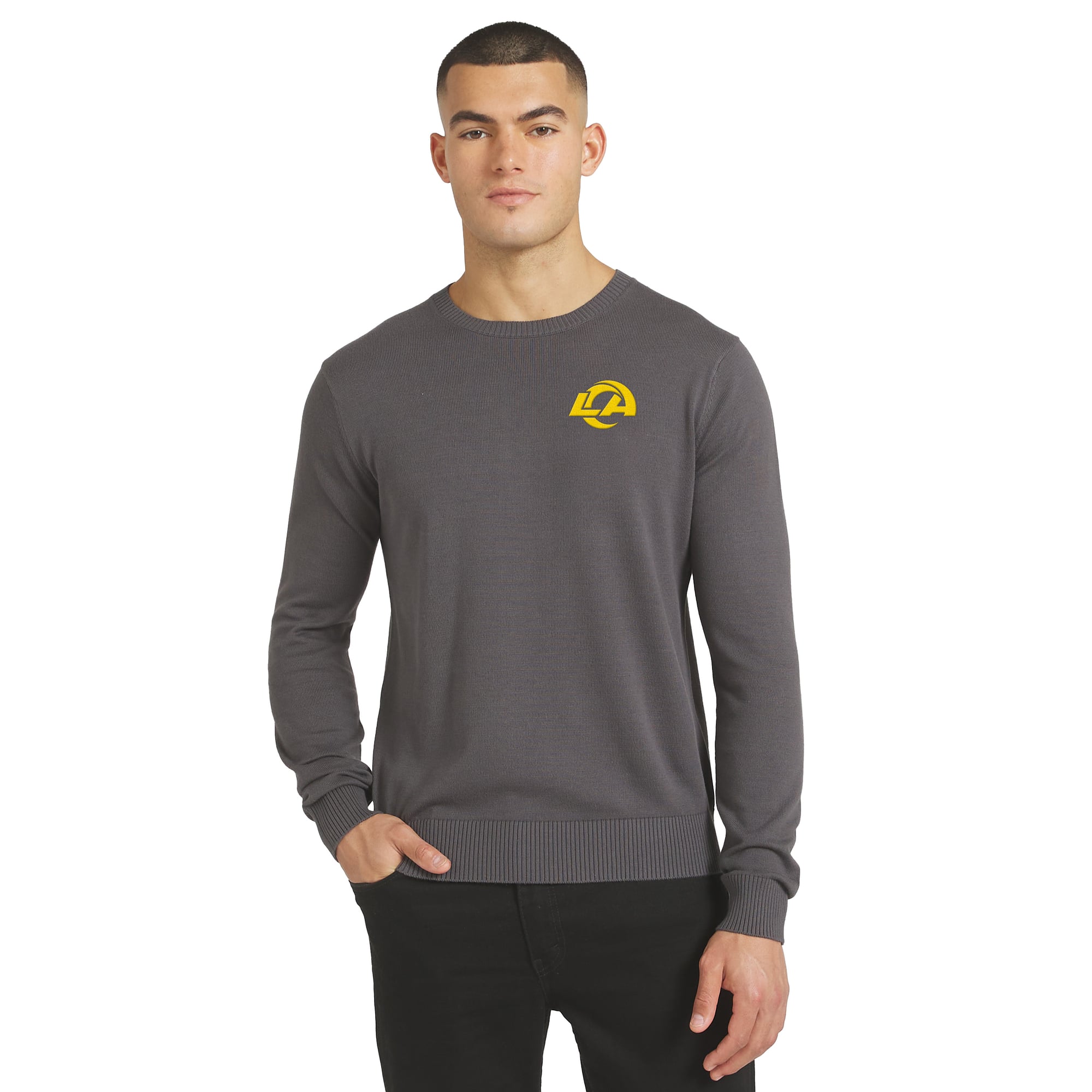 Men's J. Palmer Charcoal Los Angeles Rams Sweater