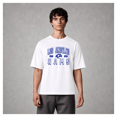 Los Angeles Rams Levelwear Luxe Moment Stronghold Knit T-Shirt - White