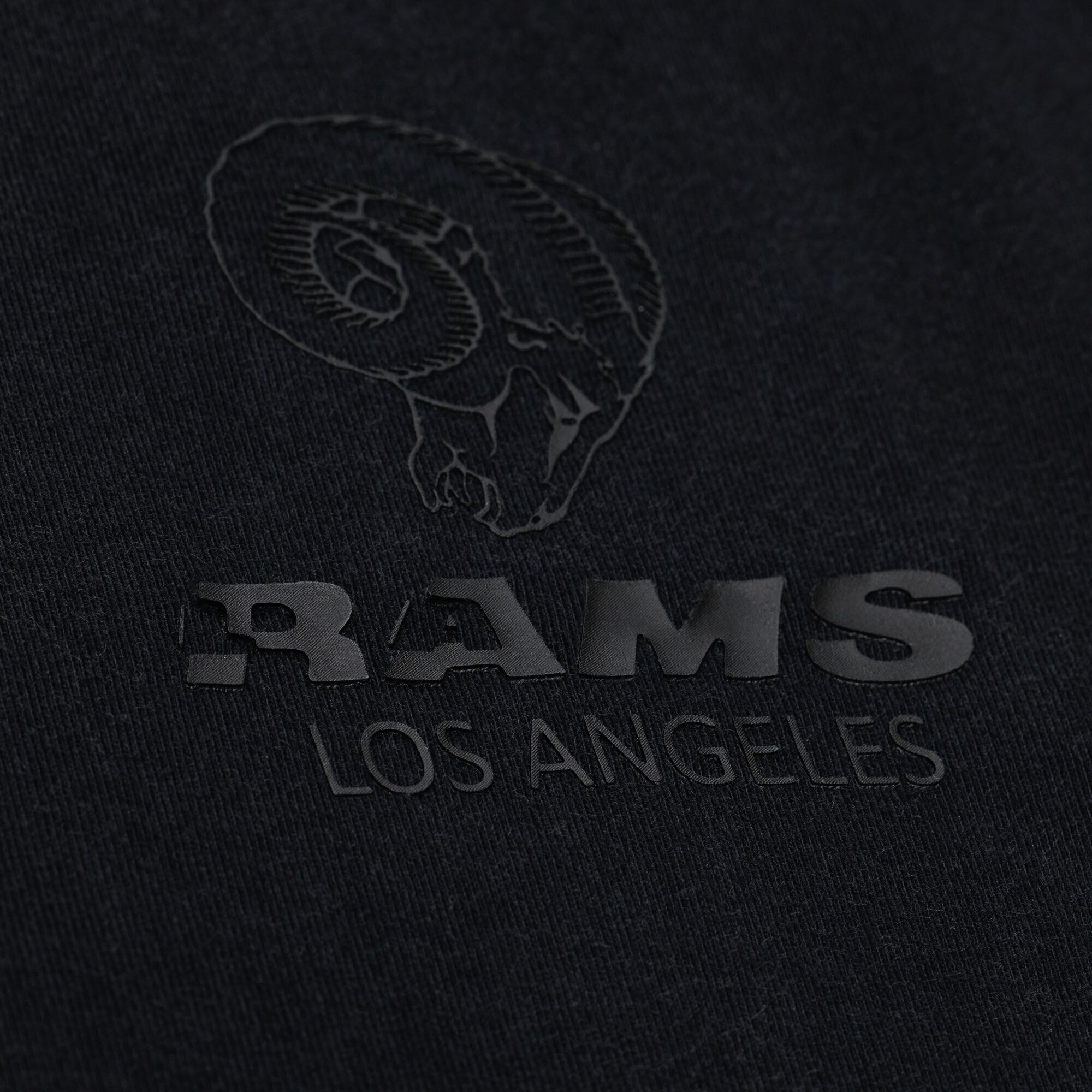 Men's Mitchell & Ness Black Los Angeles Rams Core Essentials Micro Logo T-Shirt