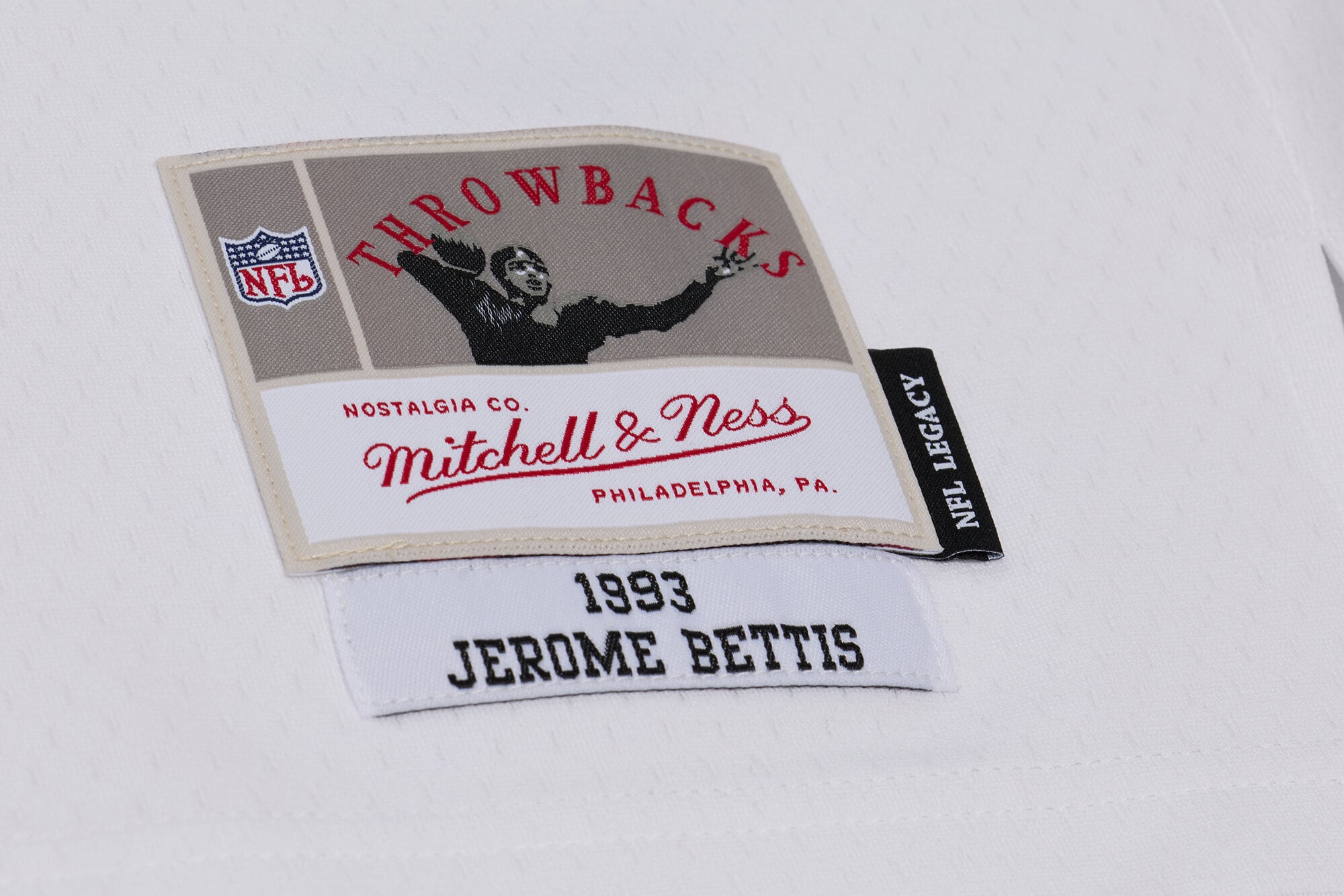 Men's Mitchell & Ness Jerome Bettis White Los Angeles Rams Retired Legacy Replica Player Jersey