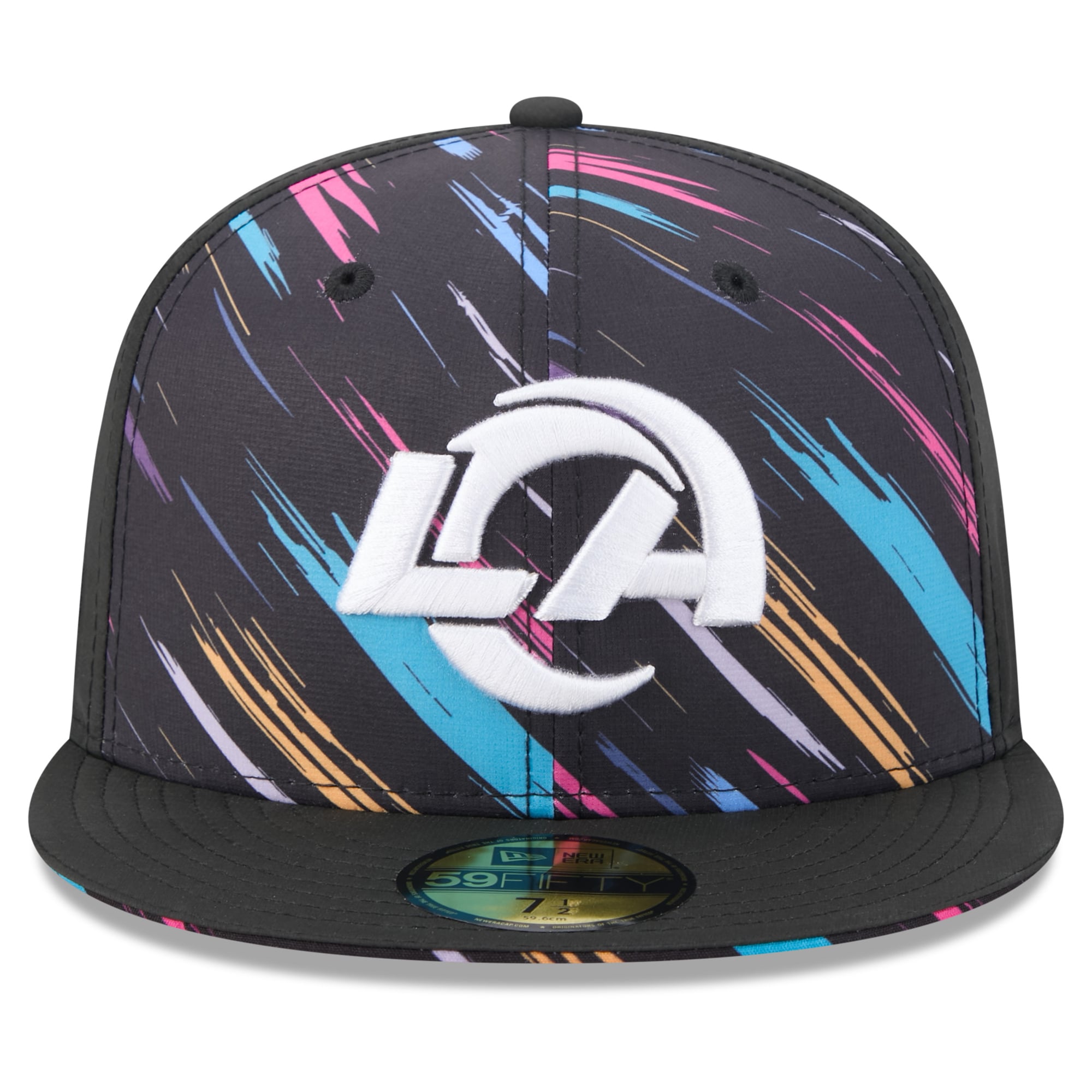 Men's New Era Black Los Angeles Rams 2026 NFL Crucial Catch 59FIFTY Fitted Hat