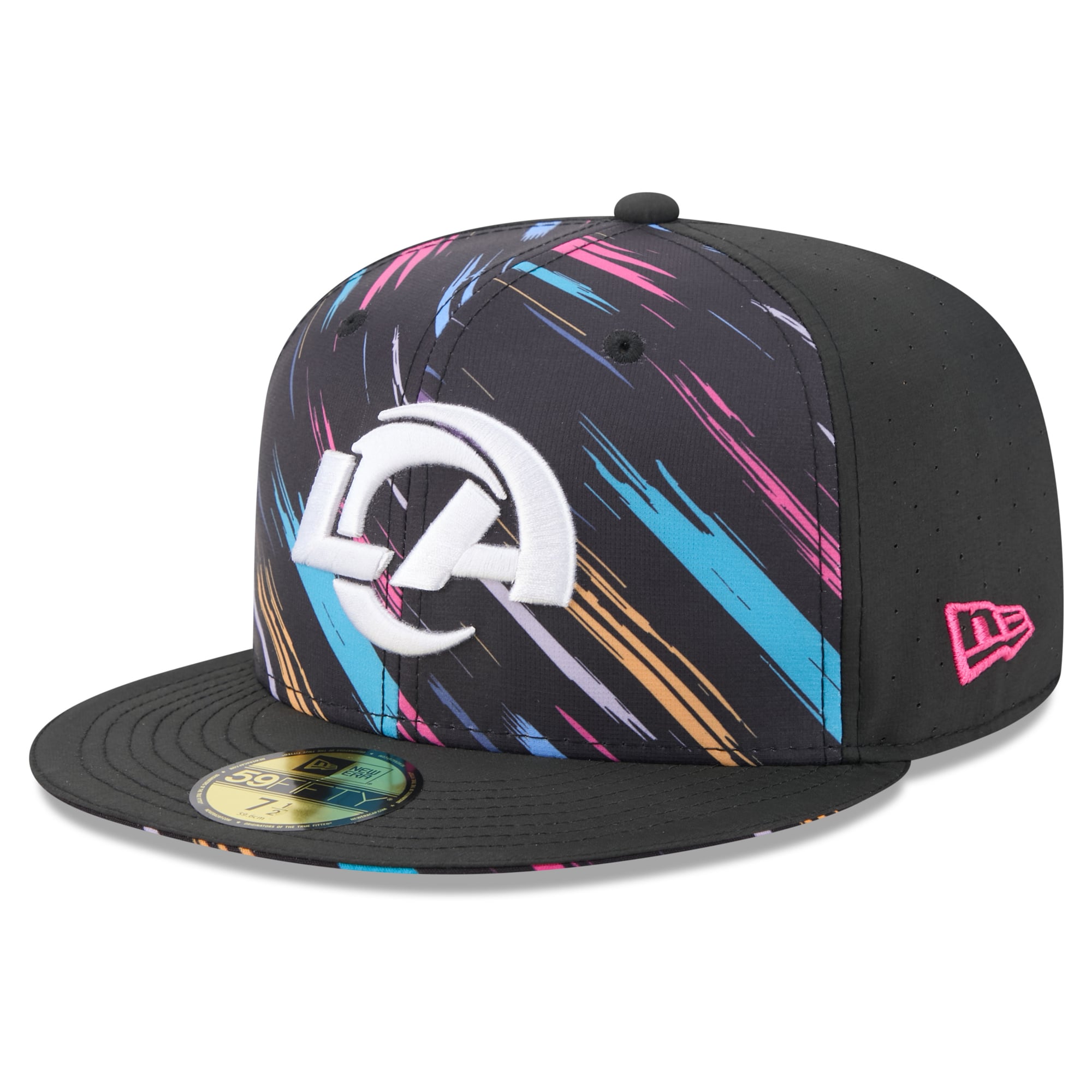 Men's New Era Black Los Angeles Rams 2026 NFL Crucial Catch 59FIFTY Fitted Hat