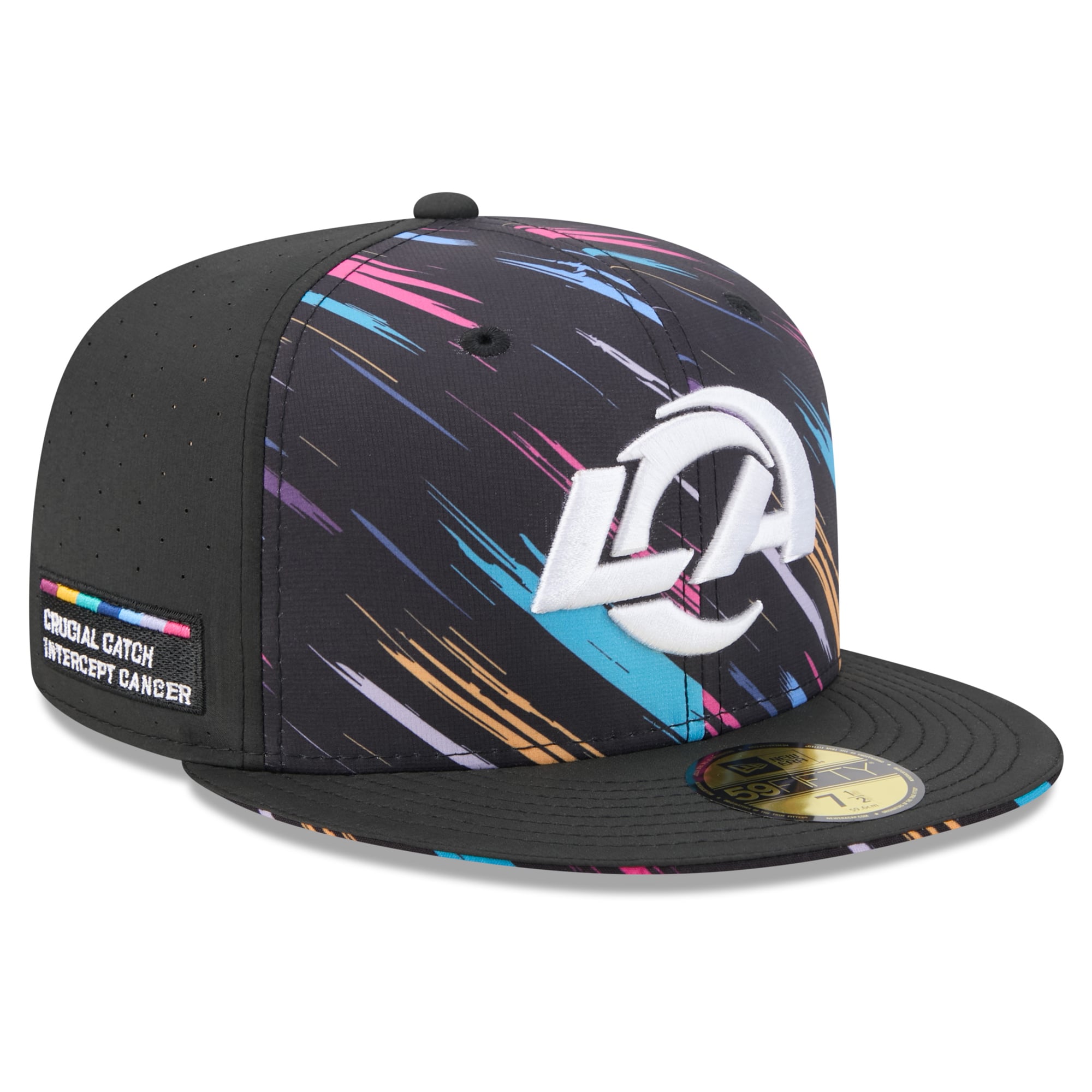 Men's New Era Black Los Angeles Rams 2026 NFL Crucial Catch 59FIFTY Fitted Hat