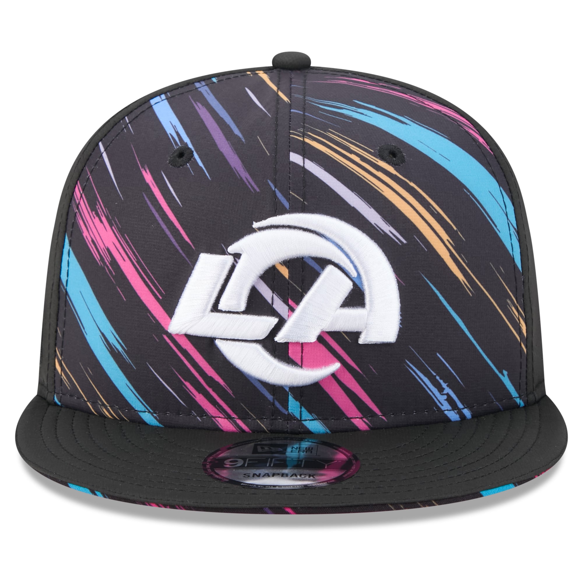 Casquette snapback New Era noire Los Angeles Rams 2026 NFL Crucial Catch 9FIFTY pour homme