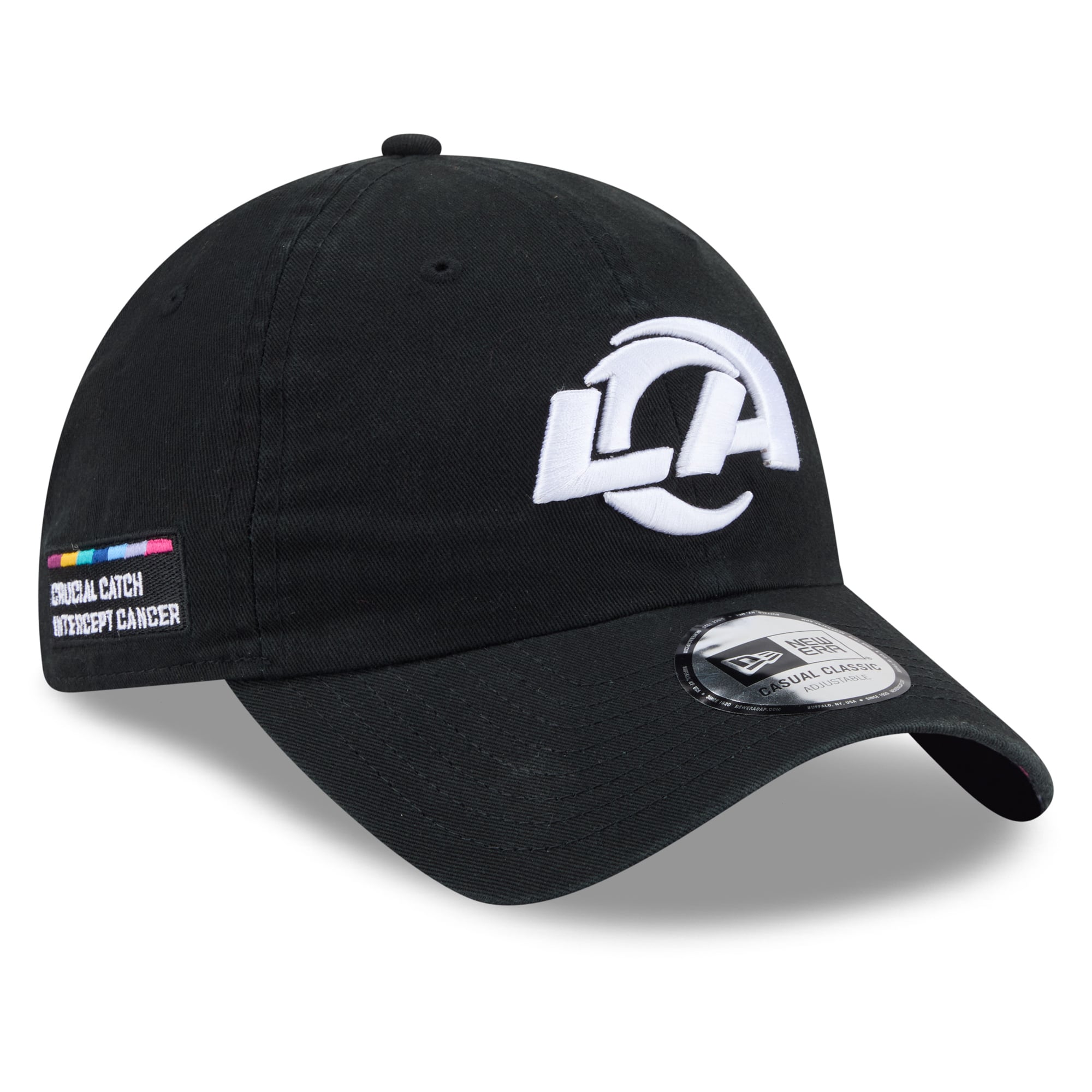 Men's New Era Black Los Angeles Rams 2026 NFL Crucial Catch Casual Classic Adjustable Hat